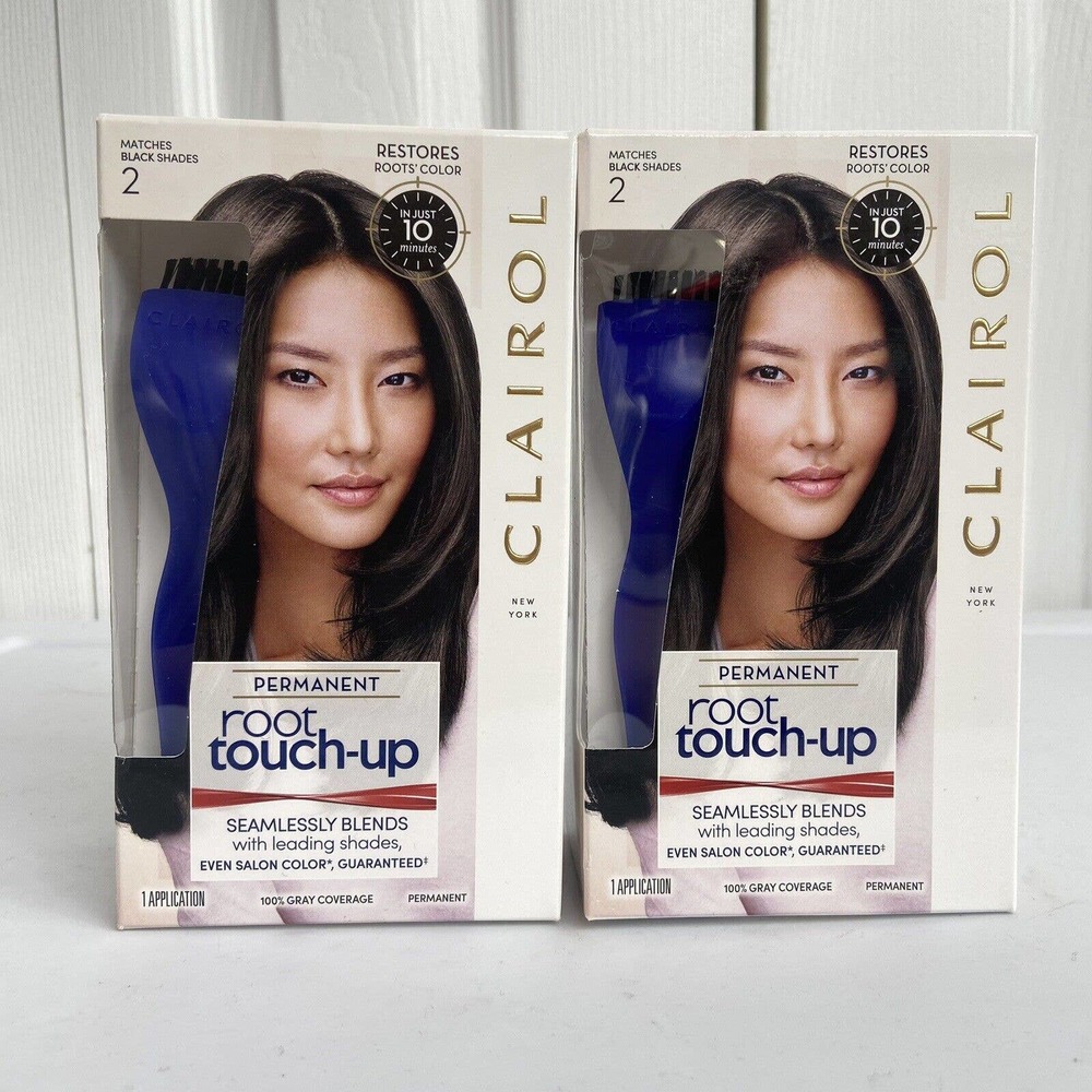 Clairol Root Touch-Up -Matches Leading Black Shades #2 Black (Lot of 2) - Picture 1 of 7
